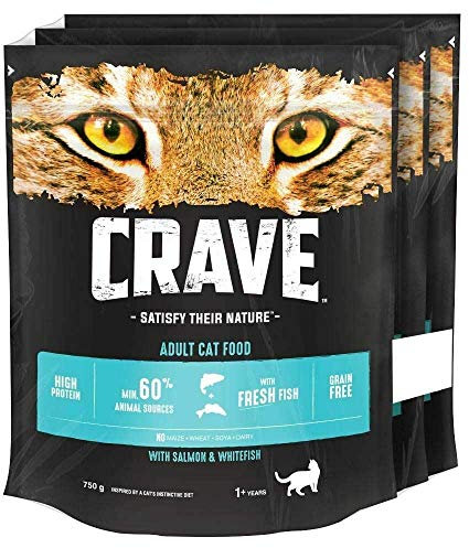 Crave Trockenfutter für Katzen, Protein- und getreidefreies Katzenfutter mit Truthahn und Huhn