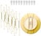 AIM Cloudbed 10 Pack Plate Hangers for Walls Plate Hangers Stainless Steel Compatible Decorative Plates Hooks Dish Diaplay Holder 8Inch with 10 PCS Wall Hooks (8 Inch Gold)