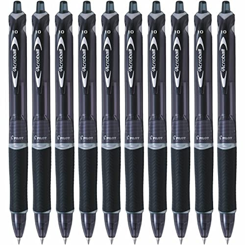 Pilot Acroball Begreen Ballpoint Pens Medium 1.0mm Tip Pack of 10 Black