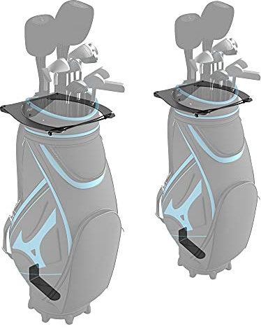 Koova Golf Bag Storage Rack for Two Bags - Wall Mount Garage Organizer for Clubs - Fits Any Size Cart or Stand Bag - Easy to Install - Includes 2 Full Size Golf Bag Racks
