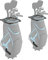 Koova Golf Bag Storage Rack for Two Bags - Wall Mount Garage Organizer for Clubs - Fits Any Size Cart or Stand Bag - Easy to Install - Includes 2 Full Size Golf Bag Racks