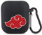 Na-ru-to Akatsuki AirPods Case Cover Silikon Schutzhülle Leder für Airpods Case 2 & 1 mit Schlüsselanhänger Cool Schutzhülle