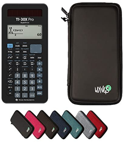 TI-30X Pro MathPrint inkl. WYNGS Schutztasche Schwarz - Wissenschaftlicher Taschenrechner - Basic Paket