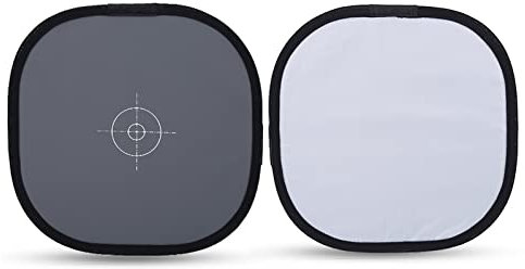 Annadue Grau Weißabgleich Karte, 30 X 30 cm (11,8 X 11,8 Zoll) Faltbare 18% Graukarte Weissabgleich Zwei Seiten White Balance Referenzkarte mit Tragetasche für Digitale Fotografie Zubehör