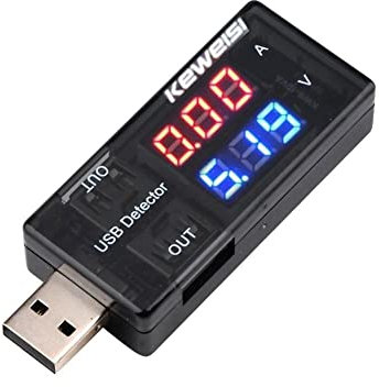 USB Current Voltage Charging Detector Multifunctional Battery Voltmeter Ammeter Capacity Tester with Dual USB Ports LED Display for Phone Laptop