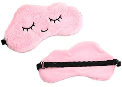 WIZBIOTECH Masque de nuit bloquant la lumière - 100% doux pour la peau - En soie - Sans odeur - Avec sangle réglable - Pour hommes, femmes et enfants - Rose