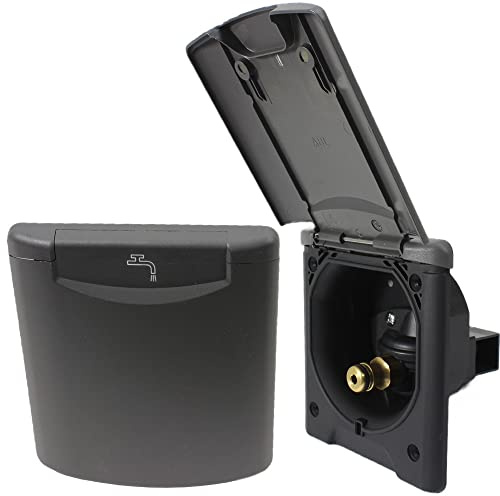 City - Presa per acqua esterna con riduttore di pressione, per camper, roulotte, ABL, grigio