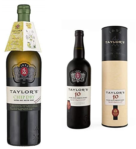 Taylors Chip Dry White Port, 75 cl & Port 10 Year Old Tawny Port | 75 cl
