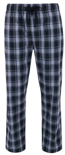 Herren Big & Tall Comfort Flex Plaid Pyjama Lounge Hose, Grau / Schwarz, XXXXX-Large