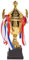 LINGJIONG Grande Coppa del Trofeo,Trofeo Primo Posto - Trofei d'oro con Nastro colorato Coppa del Trofeo a Base Rotonda Deluxe Personalizzata per Successo