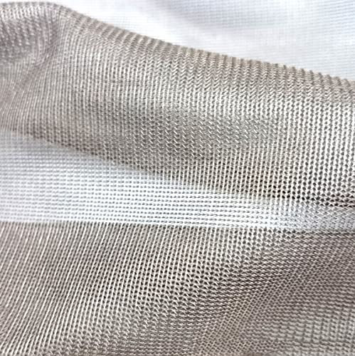 NAKAN Material 100% Silberbeschichtetes Netz Faradayscher Stoff Silberner RFID-Abschirmstoff WLAN/RF-Anti-Strahlung Blockieren Für Radiowellen-Mikrowelle Schutz Radioaktivität(Size:1.4×1m)