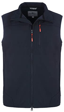 Blue Wave Herren Softshellweste Bernd - Outdoor-Weste Softshell Weste mit Stehkragen in Marine Größe S