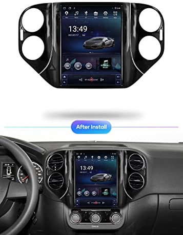 4G LTE Vertikaler Bildschirm Android 12 Auto GPS Multimedia Video Radio Player für Volkswagen VW Tiguan 2010-2012 Jahre Navigation Stereo Wireless Carplay (TS10 8G + 128G Add 360 cam)