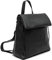 MISAKO Liba Großer Rucksack mit Klappe - Freizeitrucksack für Damen - Eleganter Alltags-Rucksacktasche Liba Schwarz 30 X 29 X 14 cm