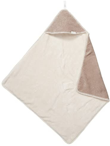 Koeka Baby Einschlagdecke - Für Babyschale -Ideal Für Unterwegs - Mit Teddyfütter - Vik - Cord - Weich - Abwaschbar - Taupe - 100X100 Cm