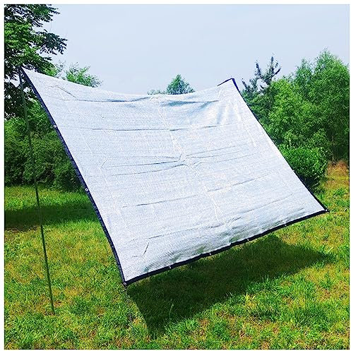 Toile D'Ombrage Rectanglulaire pour Serre,1x2m 2x2m 3x4m Filet D'Ombrage pour Plantes de Jardin, 85% D'Effet D'Ombrage Tissus Pare-Soleil Anti-UV, pour Voiture, Chenils, Poulailler, Garage, Argenté (