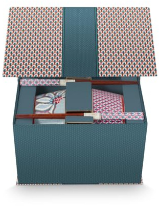 Pip Studio Flower Festival Oriental Geschenkset Schalen und Essstäbchen blau 15cm