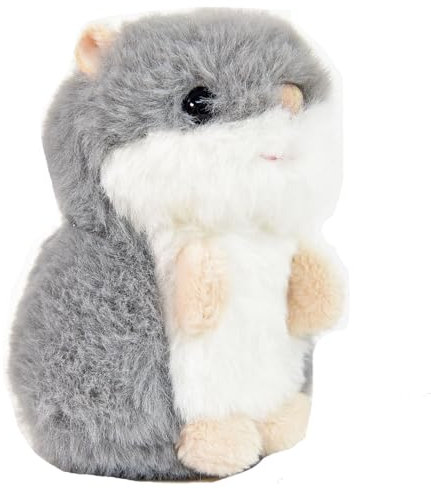 Kögler Flauschige Hamster Plüschtier Stofftier Schmusetier Kuscheltier 10 cm Grau