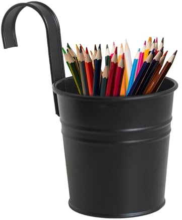 Maceta de Metal - Soportes de Flores de Cubo de Metal | Tenedores de Flores Reutilizables para Colgar en la Pared, Cubo de Metal para barandilla, decoración de balcón