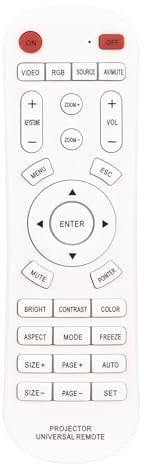 Universal Projector Remote Controllor, Replacement Compatible with Most Epson/Optoma/Samsung/Panasonic/Viewsonic/Infocus/Benq/Sanyo/NEC/Toshiba/Sony/Hitachi/Ricon/Mitsubishi Projectors