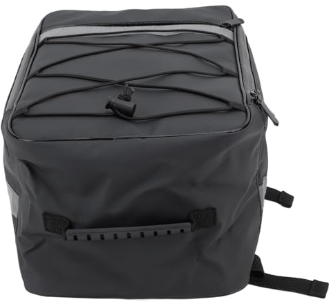 Tbest Rear Bike Rack Bag,Large Capacity Rear Rack Bag 15L Waterproof Electric Bike Saddle Bag Cycling Trunk Carrier for Outdoor Black