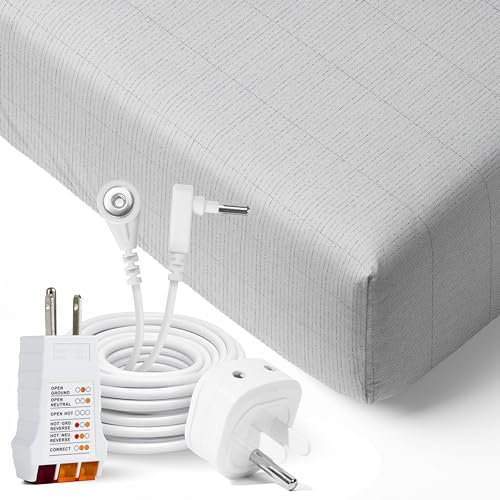 GroundLuxe Bio-Spannbetttuch in Hellgrau für EIN Queen-Size-Bett