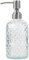 Dispensador de jabón de cristal para baño y cocina, con bomba de acero inoxidable 304 (transparente)