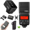 GODOX V350N TTL-Blitz + X3-N-Auslöser für Nikon, 1/8000 s GN36 HSS 0,1 s-1,7 s Wiederaufbereitungszeit mit 2000 mAh Akku, 500-fache Blitzleistung mit voller Leistung für Nikon D500 D3100 D3200 D3300