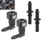 2 Set 7,89 mm a 8 mm 90 Gradi Auto Carburante Flessibile Rapido Rilascio Connettore, Raccordo Rapido Tubo Benzina, Kit Connettore Accoppiatore a Sgancio Rapido per Tubo Tubo Flessibile