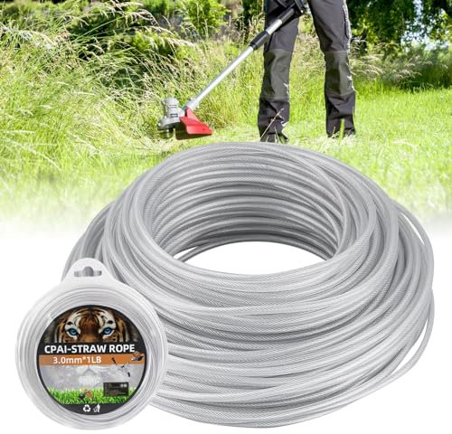 IXYHKB 3mm x 41M Heavy Duty Strimmer Wire, Grass Trimmer Line, Metal Grass Trimmer Wire, Universal Strimmer Wire, Nylon Steel Strimmer Wire, Nylon Brush Cutter Line for Over Grown Weeds