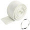 25mm Tuyau d'Échappement pour Générateur Électrique,Gaine Isolation Tresse,Haute Température Fibre Verre Manchon,Générateur Gaine Isolante Thermique,pour Câbles Automobiles Fils,avec Clips,Blanc