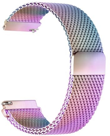 Milanais Métal Bracelet Montre 22mm pour Samsung Galaxy Watch 3 45mm/Galaxy Watch 46mm Homme/Femme,Acier Inoxydable Magnétique Strap Smartwatch pour Garmin Venu 2 3/Forerunner 255 265/Vivoactive 4