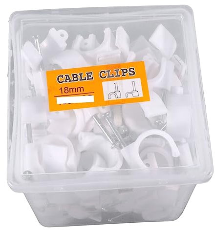 DIYEAH 100pièces Colliers De Serrage Pvc Crochets De Support Pour Tube Électricien Clous Acier Clips De Câble Support Mural Fixe