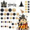 54PCS Wizard Cake Toppers Magical School Castle Hat Glasses Broom Star Cupcake Picks Decorations for Birthday Party Supplies