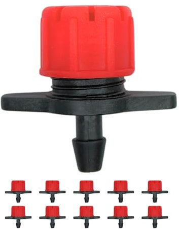 IBRIQO® Gotero Pinchable Regulable 0-70 L/h – Manguera 16mm | Pack 10 | Riego por Goteo, Jardín, Plantas, Terraza, Aspersores, Nebulizadores, Difusores