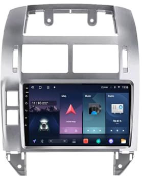 Android 13 2 DIN Pantalla Táctil Radio de 9 para Volkswagen Polo Mk4 IV 2001-2009 Radio Coche con Navegación GPS Bluetooth Radio FM Cámara Trasera Multimedia Pantalla para Coche(A1 1+32G)