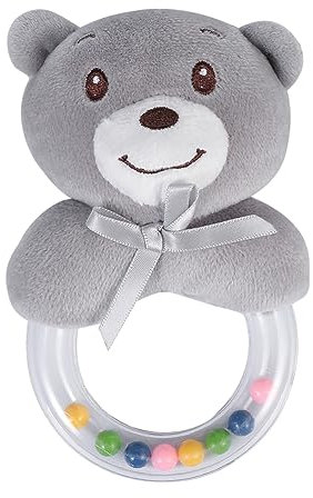 Yardwe Grey Bear Teether Sensory Early Development Activity Toys for Boy Girl Pacifier Safe