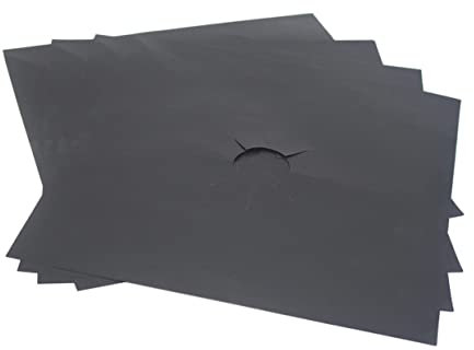 Operitacx 12pcs Gas Hob Protector Pads Oven Liner for Gas Cookers Easy Clean Surface Protection for Home Restaurant Use Black