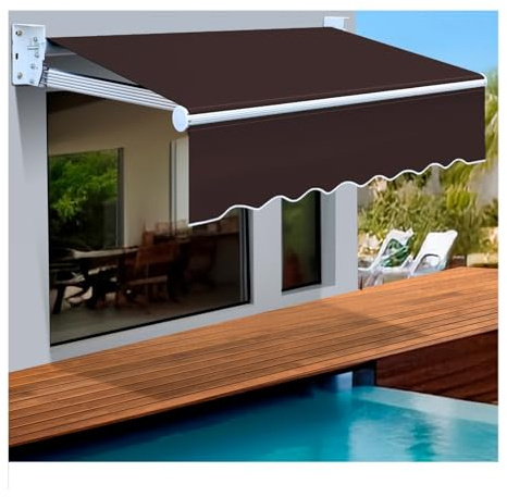 LVLDAWA Individuelle Markise Terrassenüberdachung Mit Kurbel Manuelle Markise Für Den Garten Für Türen Und Balkone