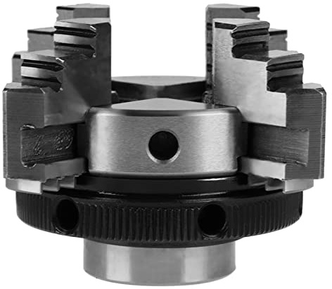 Headerbs Spannfutter-Drehmaschinenteile, Selbstzentrierendes 4-Backen-Spannfutter, Metall-Drehfutter 50 Mm für Holzbearbeitungsdrehmaschinen, Hochfestes Manuelles mit Präziser Zentrierung für