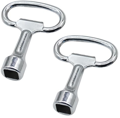 BaZuyunMd Vierkantschlüssel Set, 2 Stück, 8mm, Heizungsschlüssel für Heizkörper, Wasserhahn und Ventile, Heizungsentlüfter