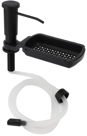 CHICIRIS Distributeur de Savon pour évier de Cuisine, Pompe Distributrice de Savon à Vaisselle avec Tube D'extension de 100 Cm et Support à éponge, pour Liquide, Lotion, Shampoing,