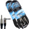keepdrum 6m Instrumentenkabel Gitarrenkabel 6,3mm Klinke (2x GC-008 Winkel-Stecker)