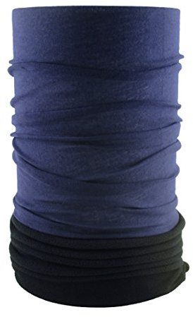 HeadLOOP Polar EXTRA LANG Schwarz Blau Fleece + Schlauchtuch Multifunktionstuch Schal Halstuch Kopftuch Microfaser