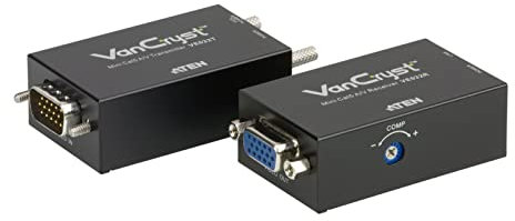 Aten VE022 Système d’Extension Audio-vidéo VGA Mini par câble de catégorie 5e/6 150 m