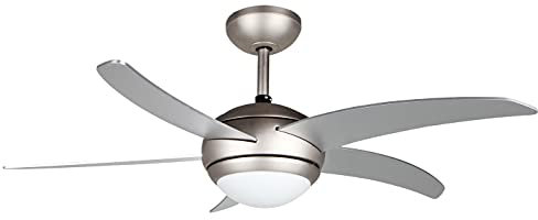 Orbegozo CP 53132 A - Ventilador de techo con luz y mando a distancia, 5 palas, 112 cm de diámetro, potencia 55 W y 3 velocidades