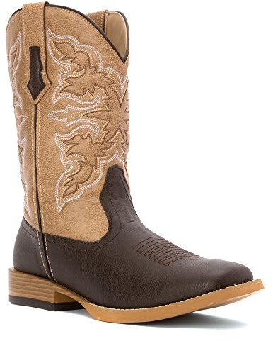 ROPER Mens Classic Square Toe Casual Boots Mid Calf - Brown - Size 7 M