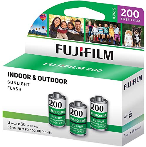 Fujifilm Fujicolor 200 color negative film ISO 200, 35 mm, dimensioni, 36 esposizioni ca-36