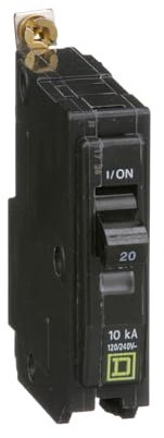 Square D by Schneider Electric Qob120cp 20-amp vissé positions Pôle unique Disjoncteur