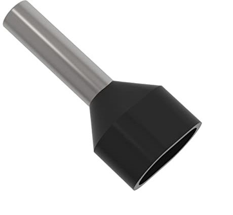 AUPROTEC Aderendhülsen Twin von 0,5-16 mm² isoliert 10-1000 Stück Auswahl: (100 Stück, 1.5 mm² schwarz)